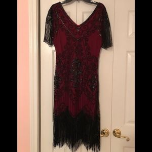 Roaring 20s flapper dress